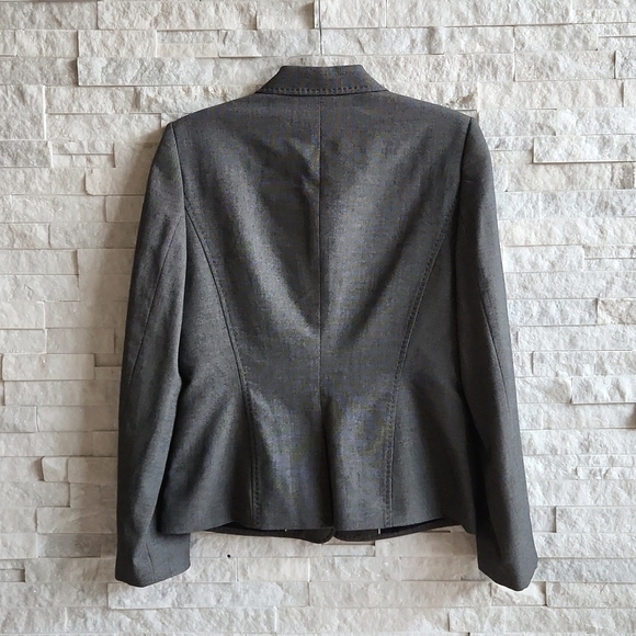 Calvin Klein Womens Stretch Blazer Suit Jacket 2 Button Up Long Sleeves Size 8 - Picture 2 of 8